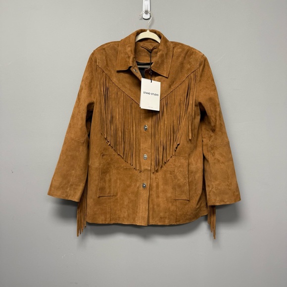 Stand Studio Estee Fringe Suede Jacket - Picture 6 of 10